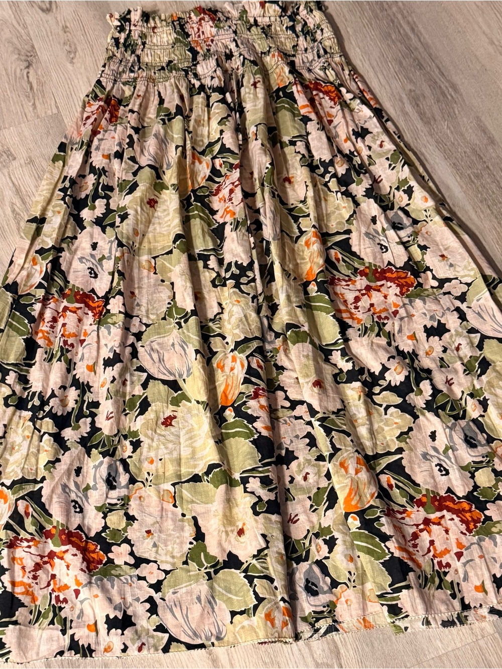 Tuckernut THE GREAT Vintage Rose The Canary Skirt Floral Smocked Waist Size 0 - Picture 6 of 10
